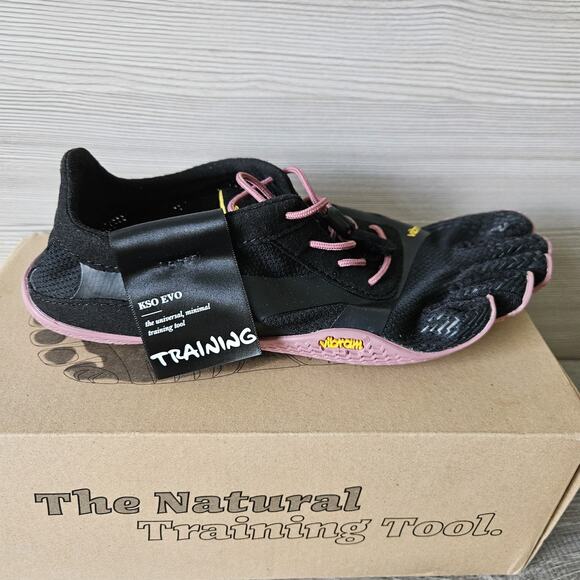 Vibram Fivefingers KSO EVO Black/Rose Womens EU size 36 = US 6.5-7 New w/box - Picture 1 of 16